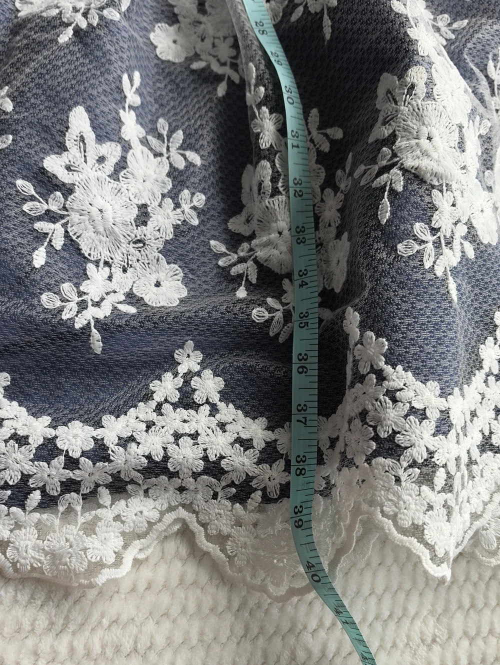Liza Luxe Navy and White Lace Halter Fit-and-Flare Dress Brand New